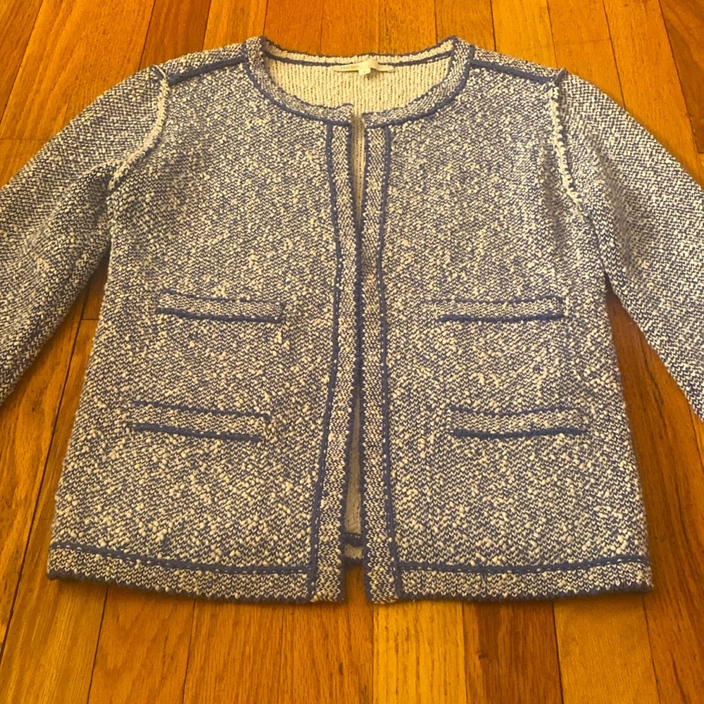 Maje Jacket Size 2 Blur White 100% Cotton Gorgeous EUC